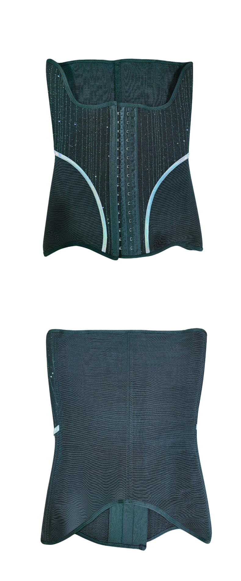 Black Waist Trainer Corset - Womens Tummy Control Underbust Girdle Cincher